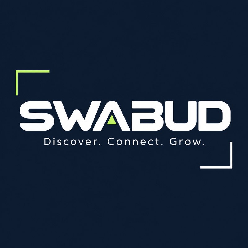 SWABUD logo on navy with the tagline Discover. Connect. Grow.